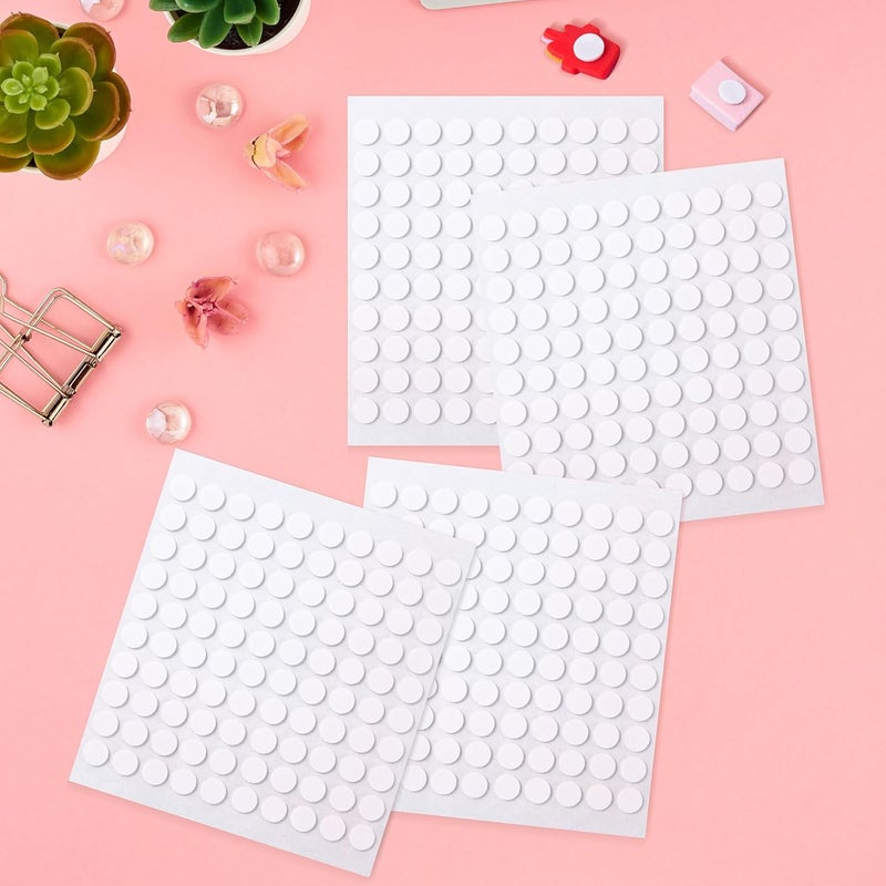 SmallCat 600 PCS Foam Discs Squares Stickers, 6 Sheet 3D Double-Sided Foam Adhesive Squares, Precut Foam Tapes for DIY Arts Crafts for Halloween Christmas - 2 Sizes (0.31 in, 0.39 in) - Image 4